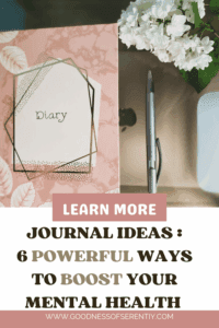 Diary on a desk illustrating mindful journal ideas.