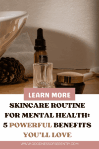 Skincare products arranged neatly, representing a daily skincare routine.