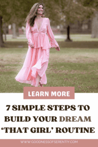 Woman walking confidently outdoors, representing a that girl routine.