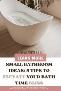 Bathtub filled with clear water in a compact bathroom, highlighting relaxing small bathroom ideas that maximize comfort and simplicity.