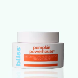 Powerhouse Pumpkin Face Mask – brightening facial mask for glowing skin, face mask for acne and oily skin, exfoliating beauty mask, skincare aesthetic face mask product.