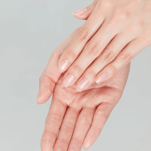 Beige nails for Valentine's Day nails