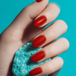 Red nails for valentine's nail ideas.