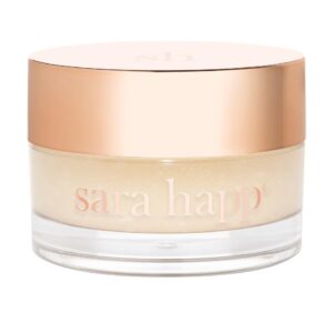 Sara Happ The Lip Scrub in Vanilla Bean Sugar, an aesthetic lip scrub and lip exfoliator that gently smooths and nourishes lips, leaving them soft, pink, and healthy as part of a lip care routine.