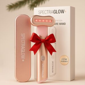 Red Light Therapy Wand for Face, high tech skincare device, facial tool for at-home beauty devices, smart skincare device, and skincare products for face and neck.