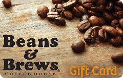 Beans & Brews Coffee House eGift, a cute gift card and gift card present perfect for birthdays or Christmas, ideal for gift card basket ideas and creative gifting for coffee lovers.