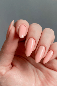 Gel nail design with a glossy finish for fresh spring nail ideas.